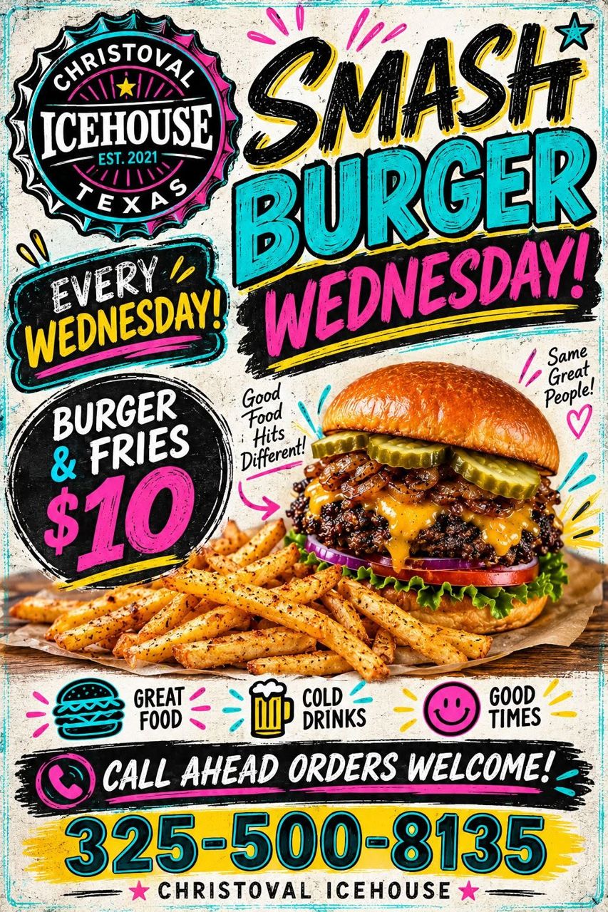 Facebook flyer for Smash Burger Wednesday